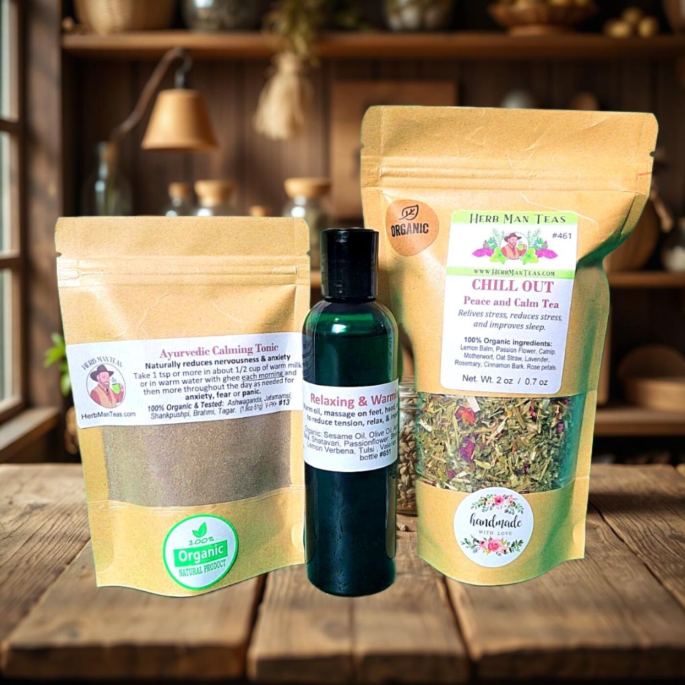 Ayurvedic Anxiety Relief Kit – Calming 3-Part System