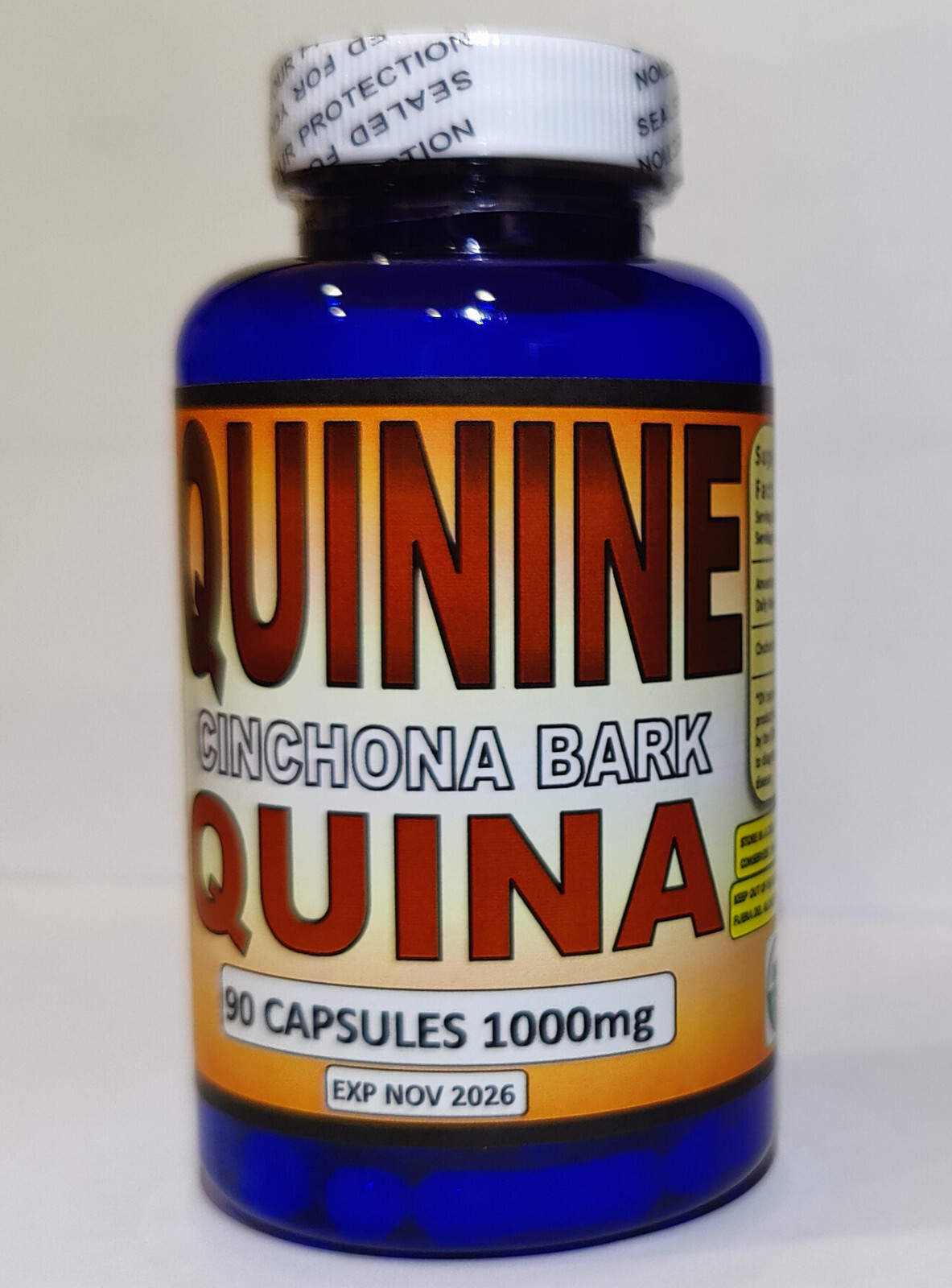 Quinine/Cinchona/peruvian bark jesuit’s bark quinine tree 90/1000mg Natural Caps