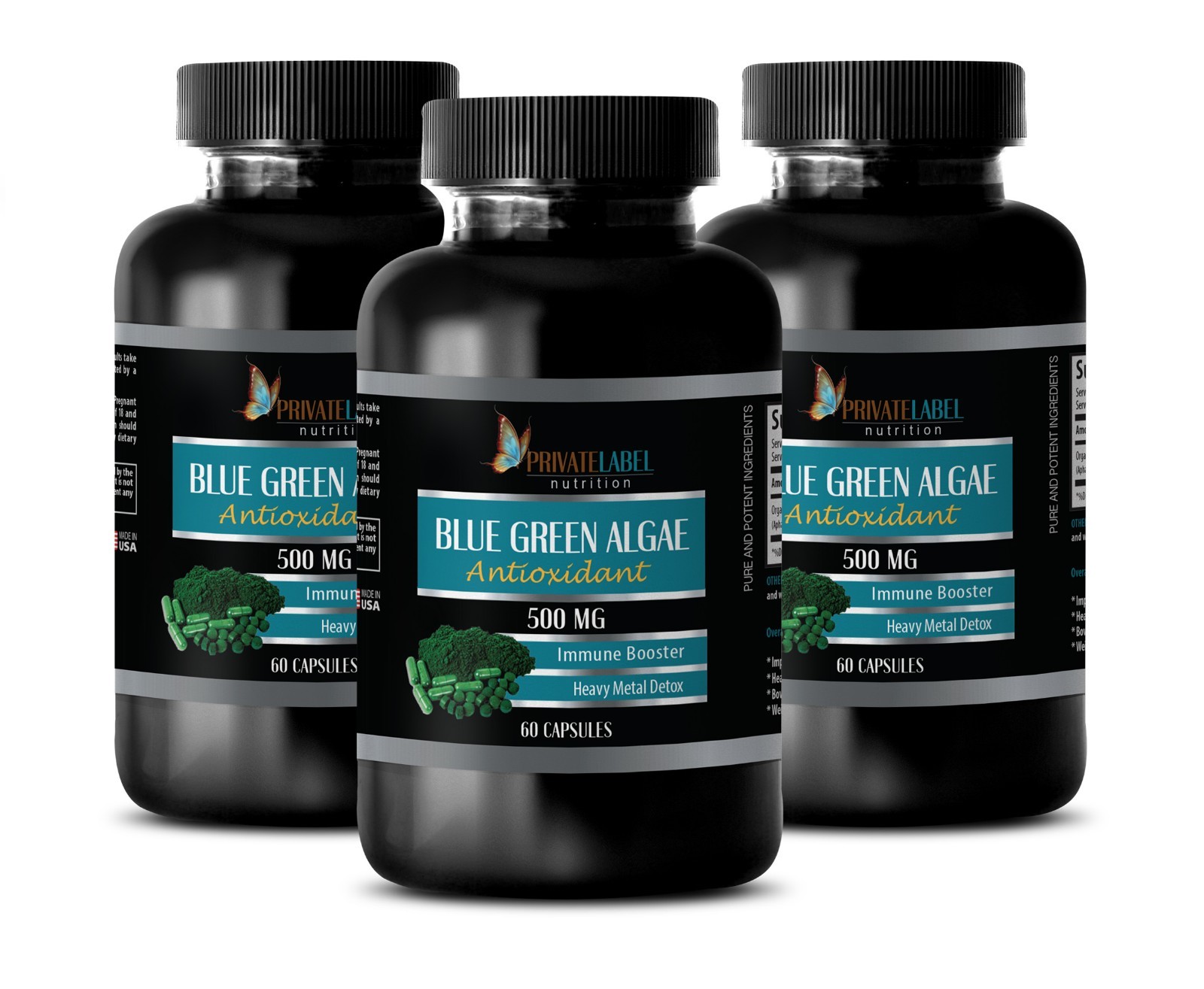 stem cell enhancer – Organic BLUE GREEN ALGAE 500mg – Klamath Lake (3 Bottles)