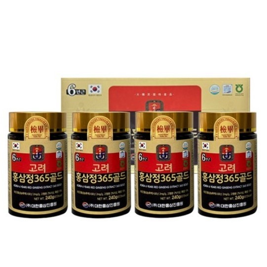 Korean 6 Years Red Ginseng Extract 365 Gold 240g x 4EA Saponin,Panax KOREA