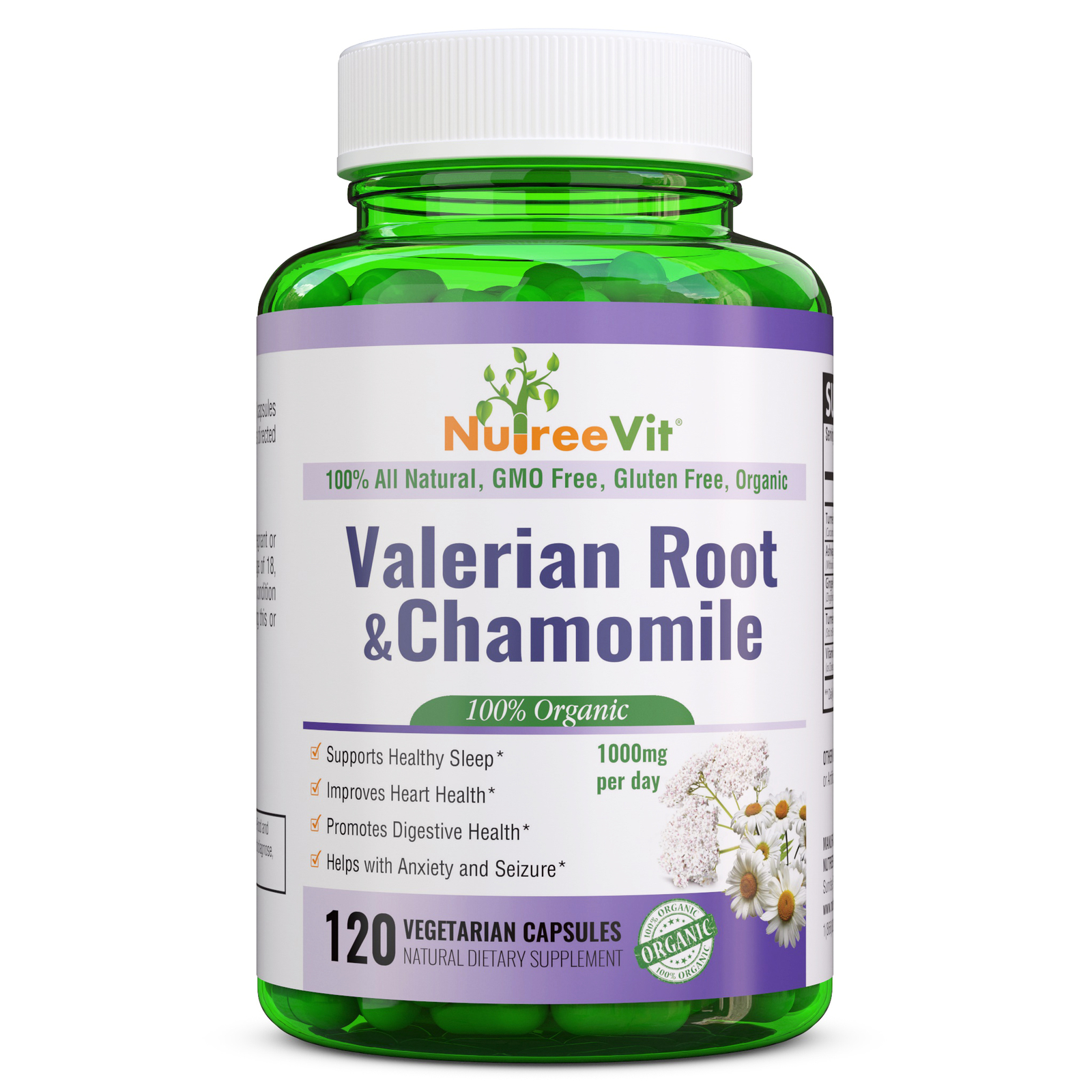 NutreeVit 100% Organic -Valerian root & Chamomile