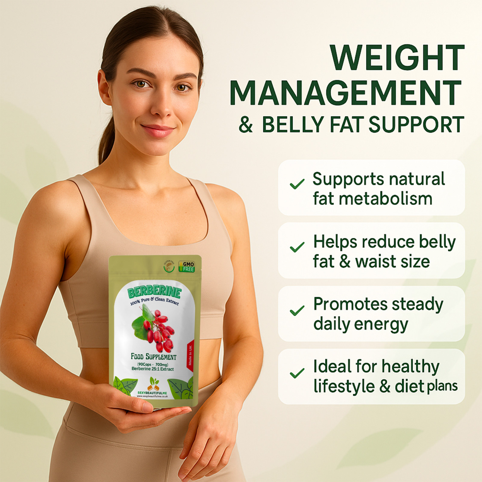 Berberine Extract 17,500mg Capsules-Heart Health,Weight Loss, Blood Sugar health