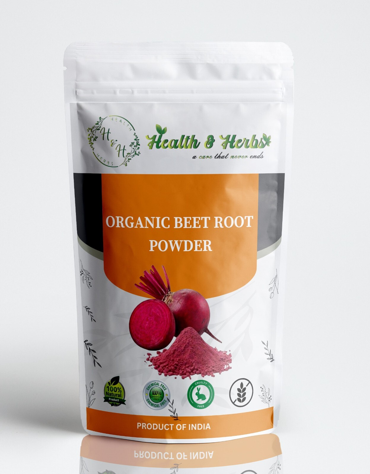 Health & Herbs Natural Organic Beet Root Powder 60 GM