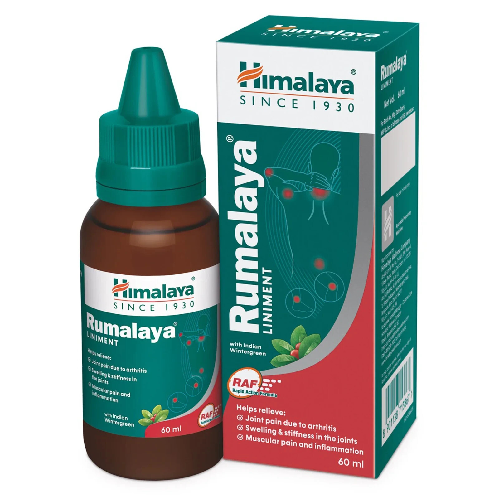 Himalaya Rumalaya Liniment Oil 60ML Relives Pain For Bones