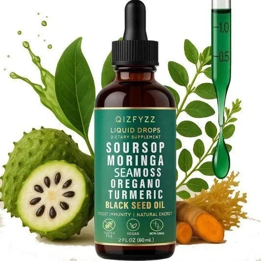 Qizfyzz Soursop Bitters Solution Drops 10-in-1 Herbal Wellness Extract 50ml mode