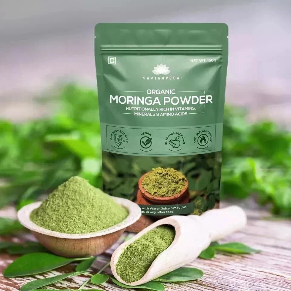 SAPTAMVEDA 100% Organic Moringa Leaf Powder 150G