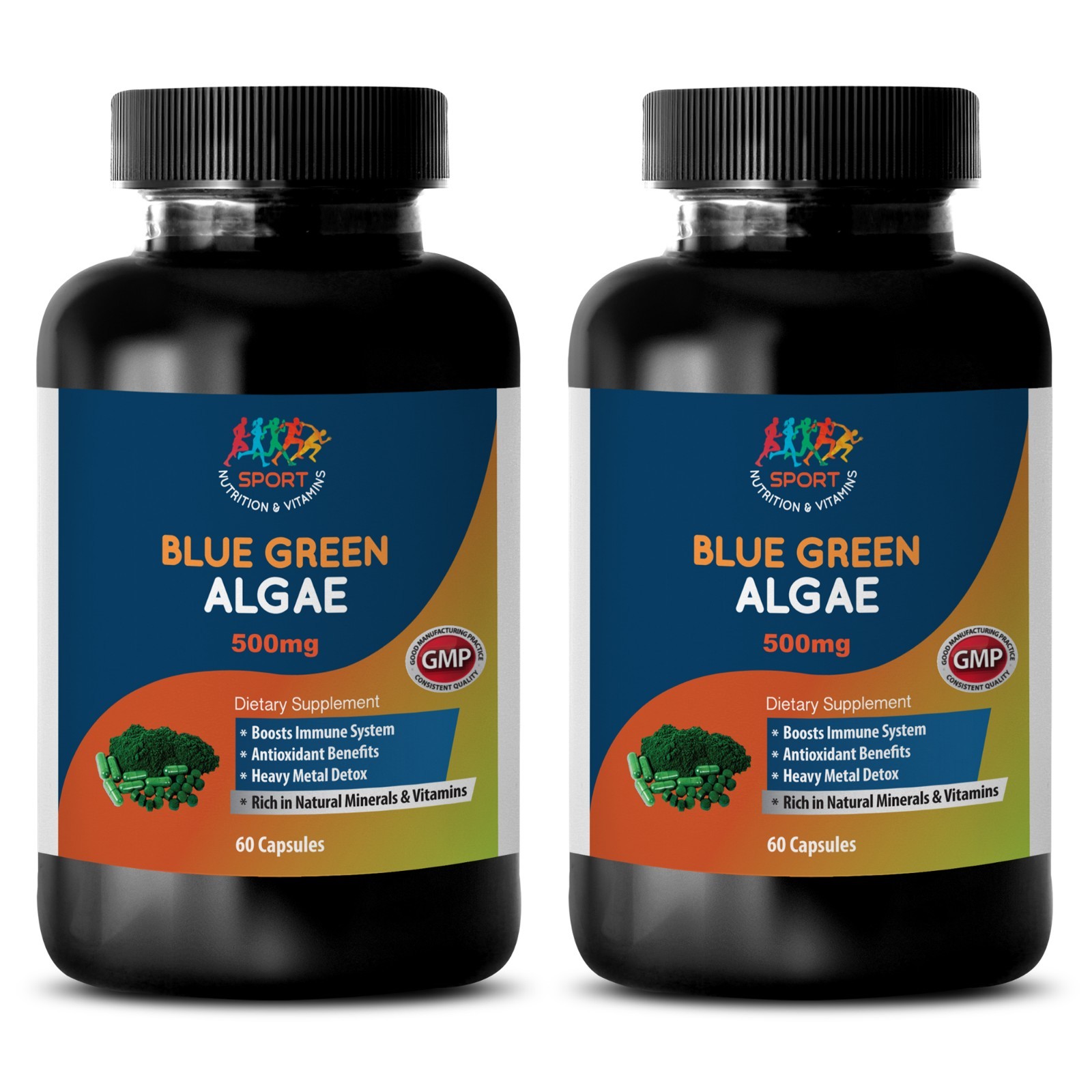 anemia support – Organic BLUE GREEN ALGAE 500mg – blue green algae powder -2 Bot