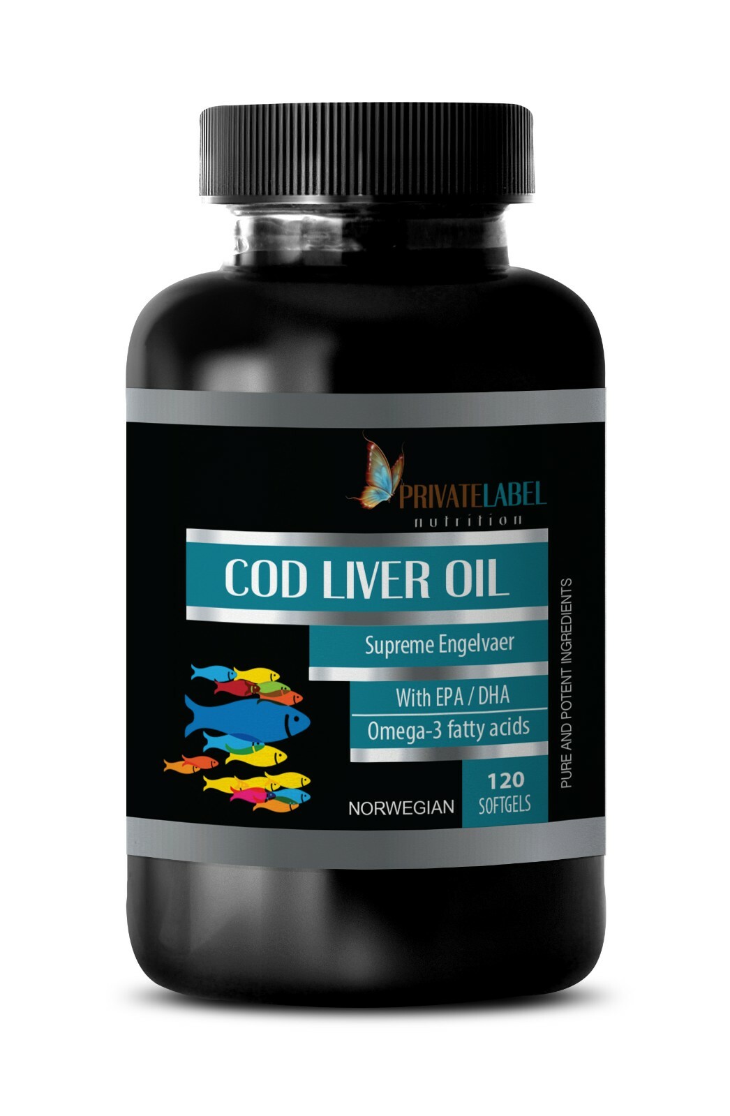 Brain booster – NORWEGIAN COD LIVER OIL – eye health pill 120 Softgels 1 Bottle