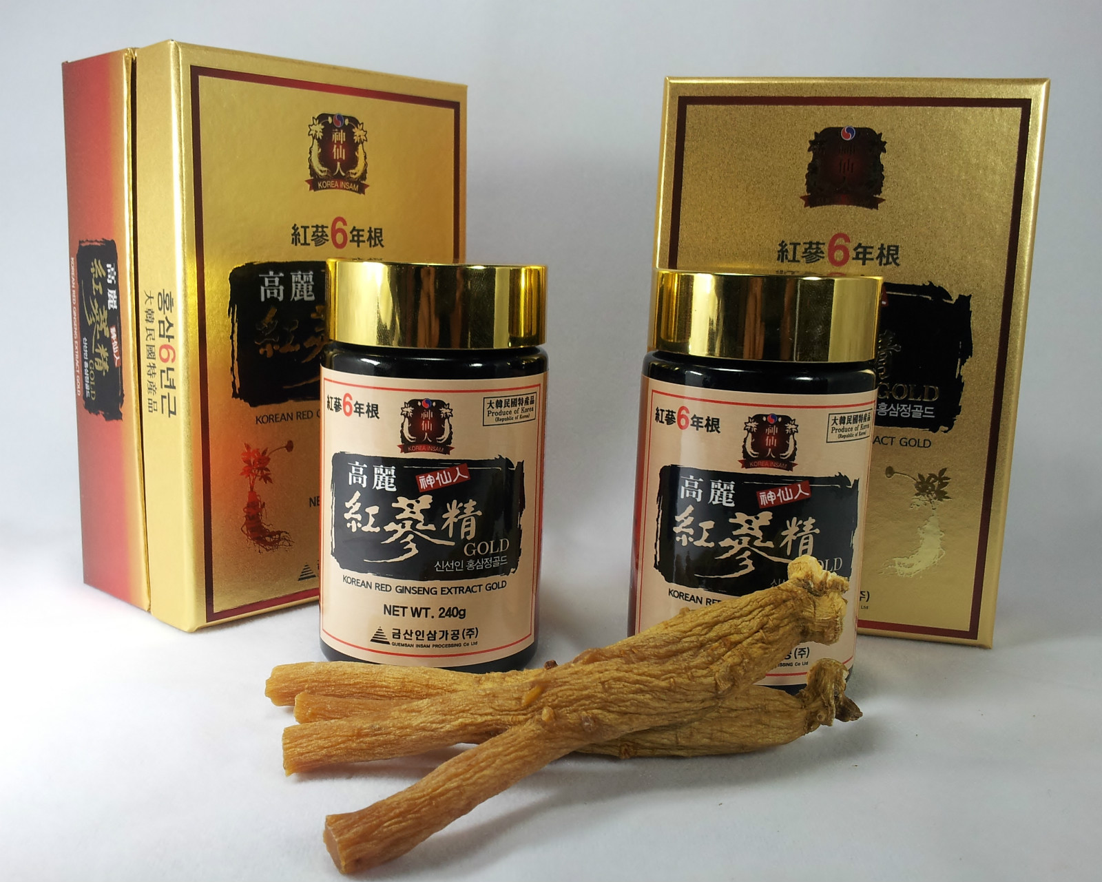 ” Best ” 6years Korean Red Ginseng Gold Extract 100% 240g X 2 Bottle *PANAX*