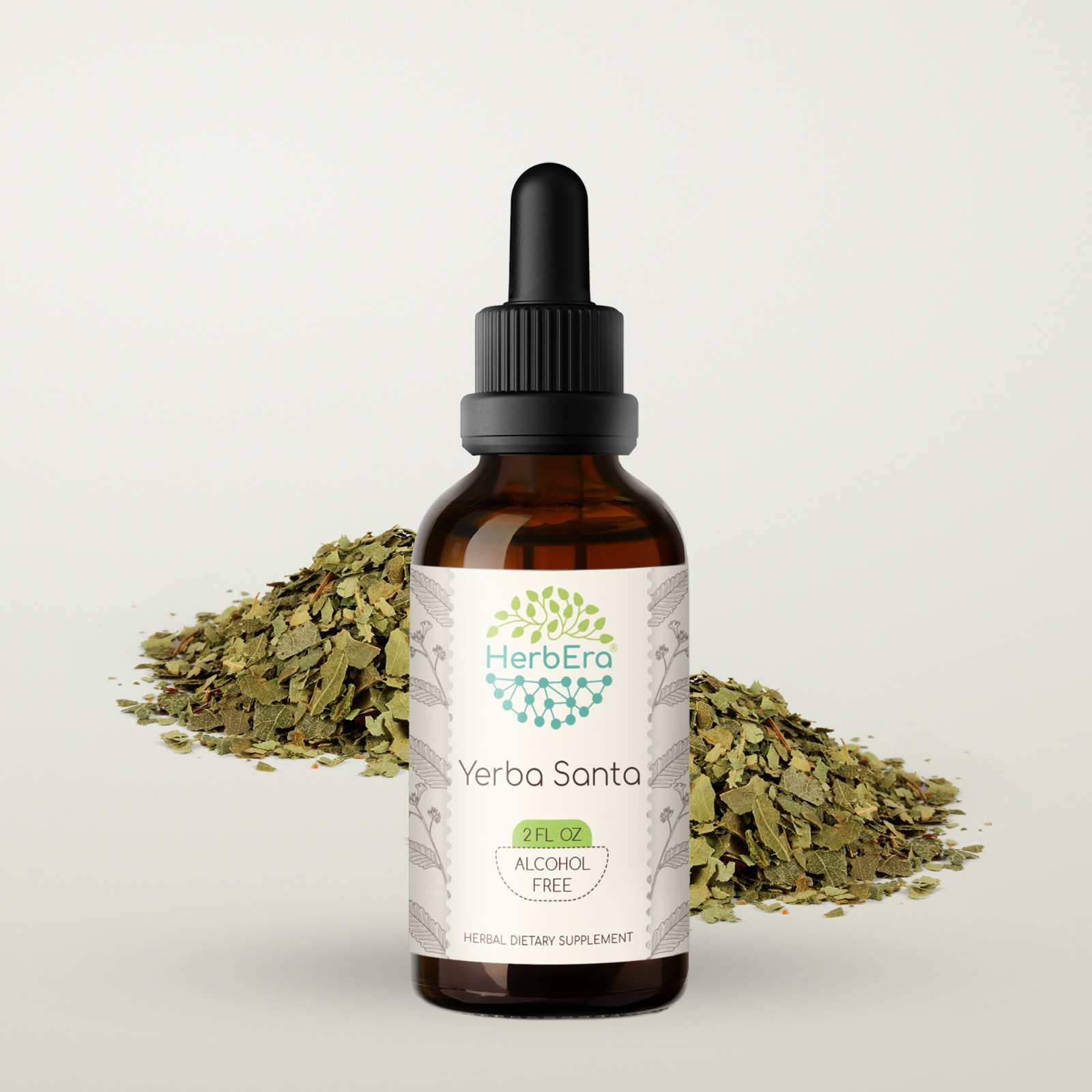 HerbEra Yerba Santa Alcohol-FREE Herbal Tincture (Eriodictyon Californicum)