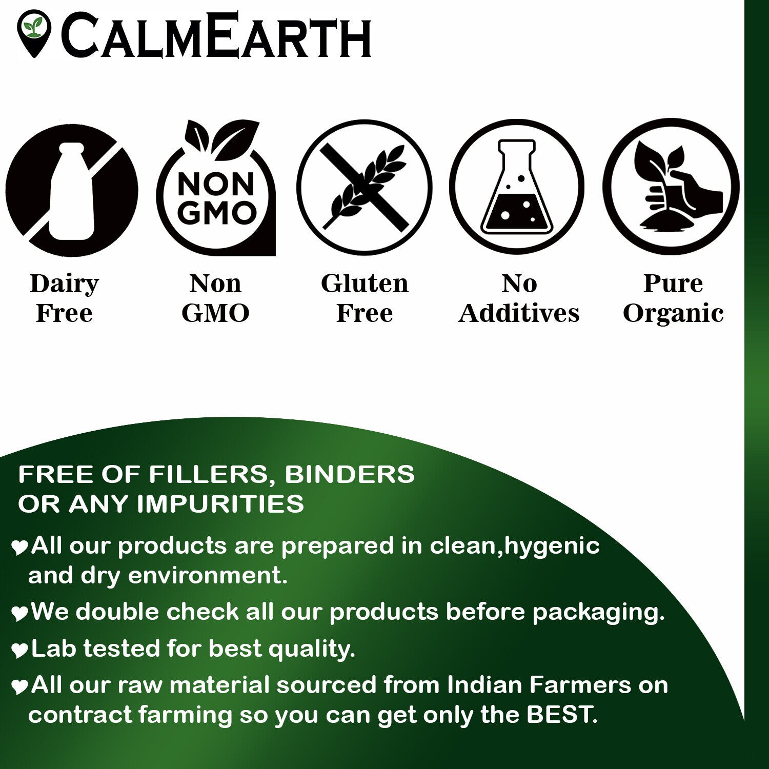 CalmEarth Shatavari Organic Herbal Powder 100% Pure Asparagus Racemosus