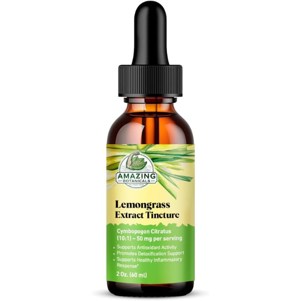 Amazing Botanicals Lemongrass Extract Tincture | Organic Herbal Liquid Drops