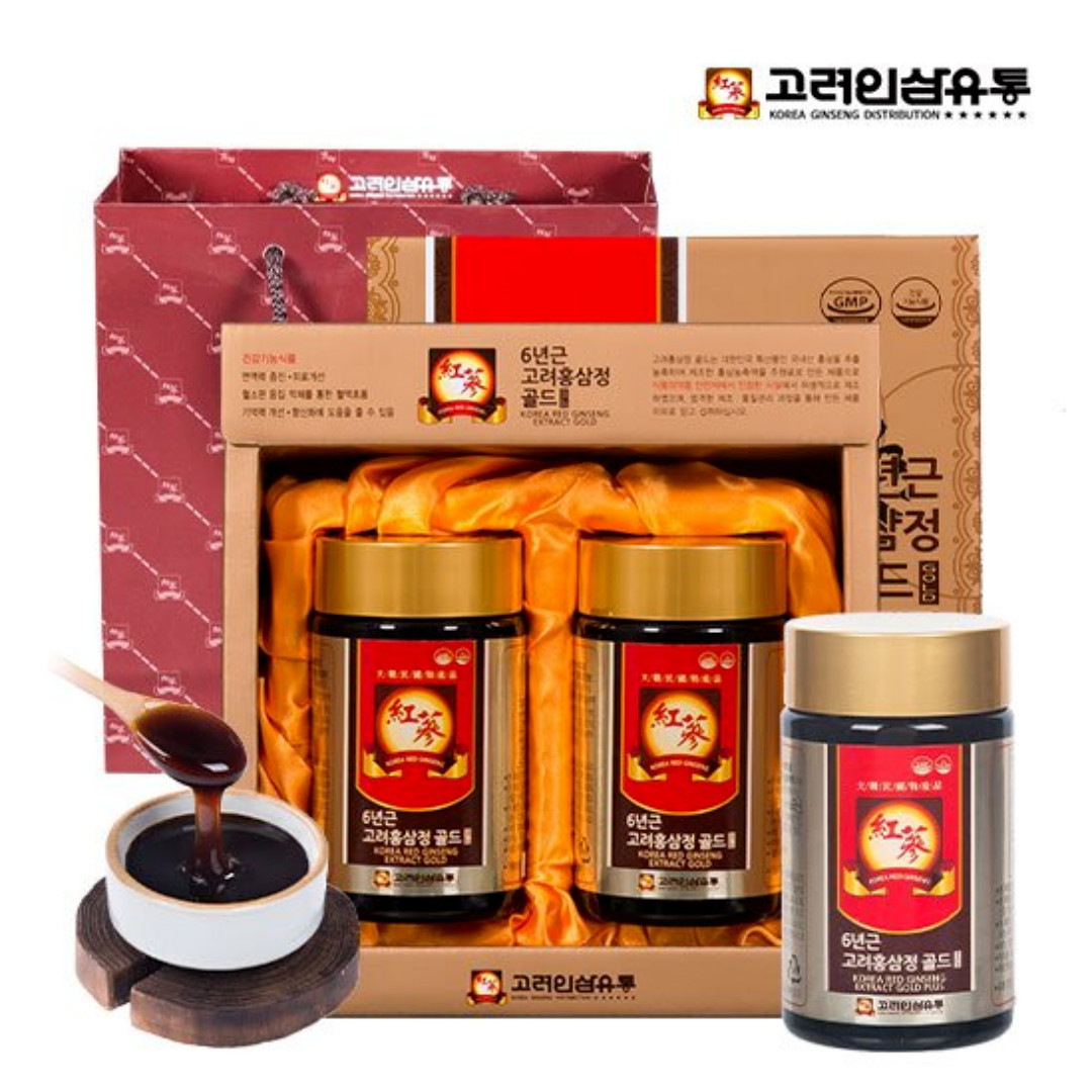 Korea 6 Years Fermented Red Ginseng Extract Gold 250g x 2 bottles Saponin Panax