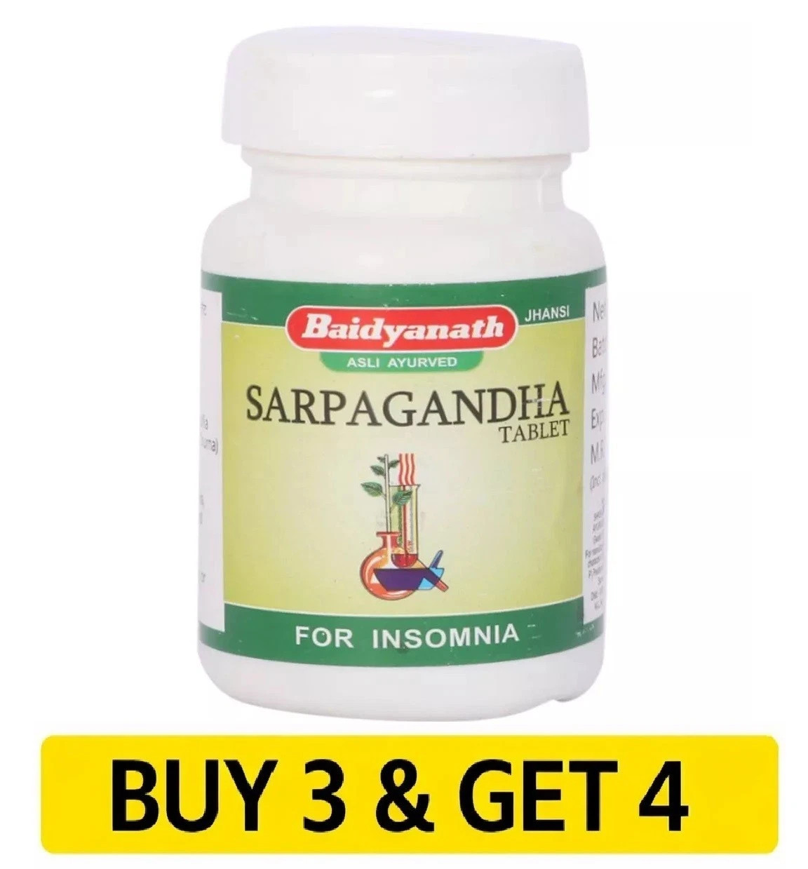 Baidyanath Sarpagandha (50 Tablets) (BUY 3 & GET 4)