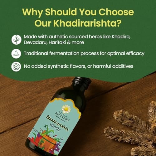 Kerala Ayurveda Khadirarishta 450ml Skin Clarity Wellness Syrup Free shipping