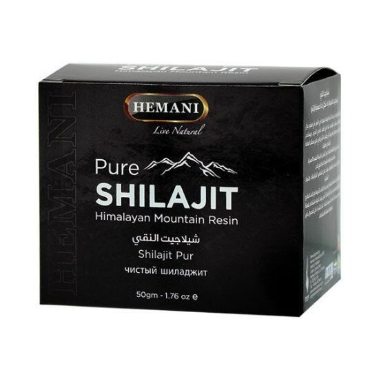 HEMANI Pure Shilajit Himalayan Mountain Resin 50g (1.76 OZ) Natural Supplement