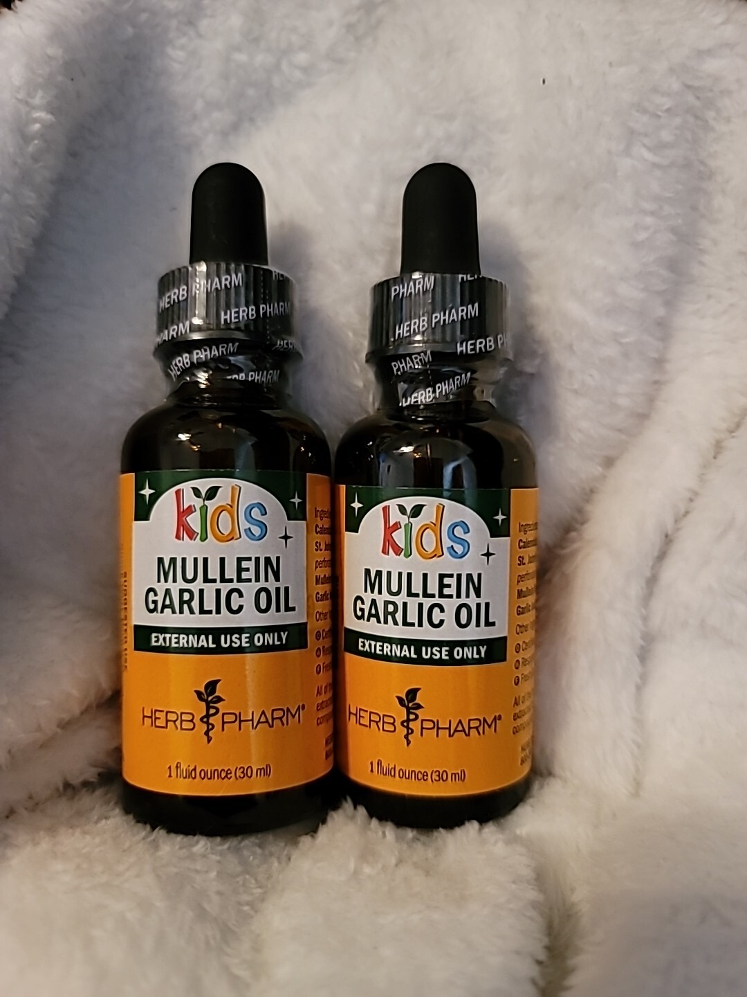 Kids Mullein Garlic Oil, 1 fl oz (30 ml) Ear Drops Herb Pharm New. BB 10/28 X2