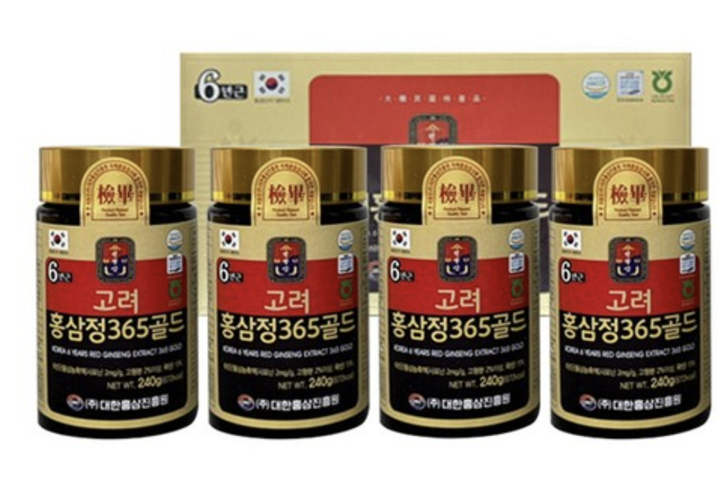 KOREA NO.1 Korean 6 Years Red Ginseng Extract 365, Saponin,Panax 240g x 4ea NEW