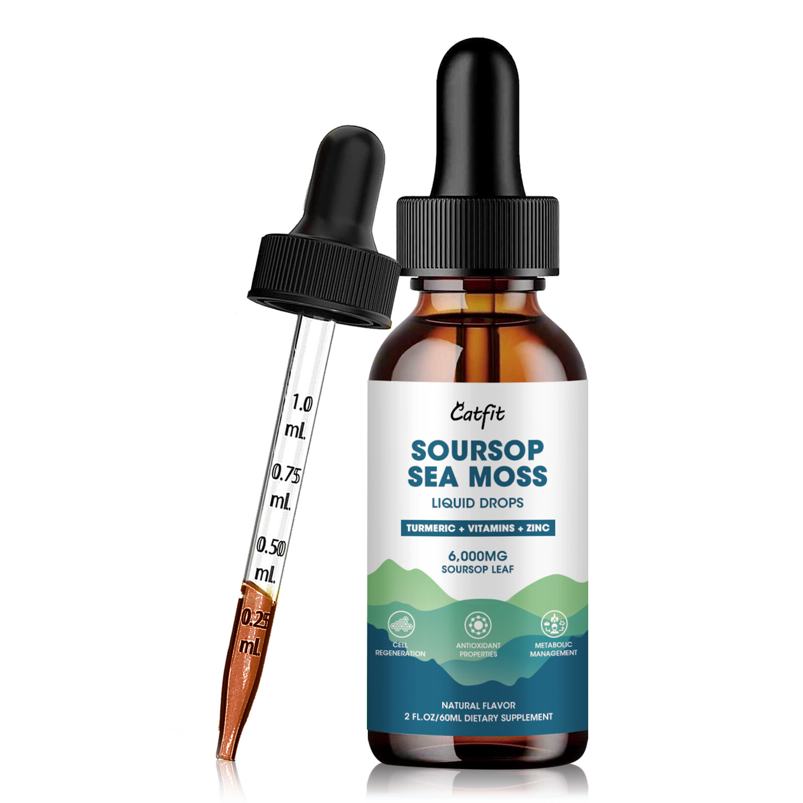 Soursop Sea Moss Liquid Drops Immune Boost Cell Regeneration Antioxidant