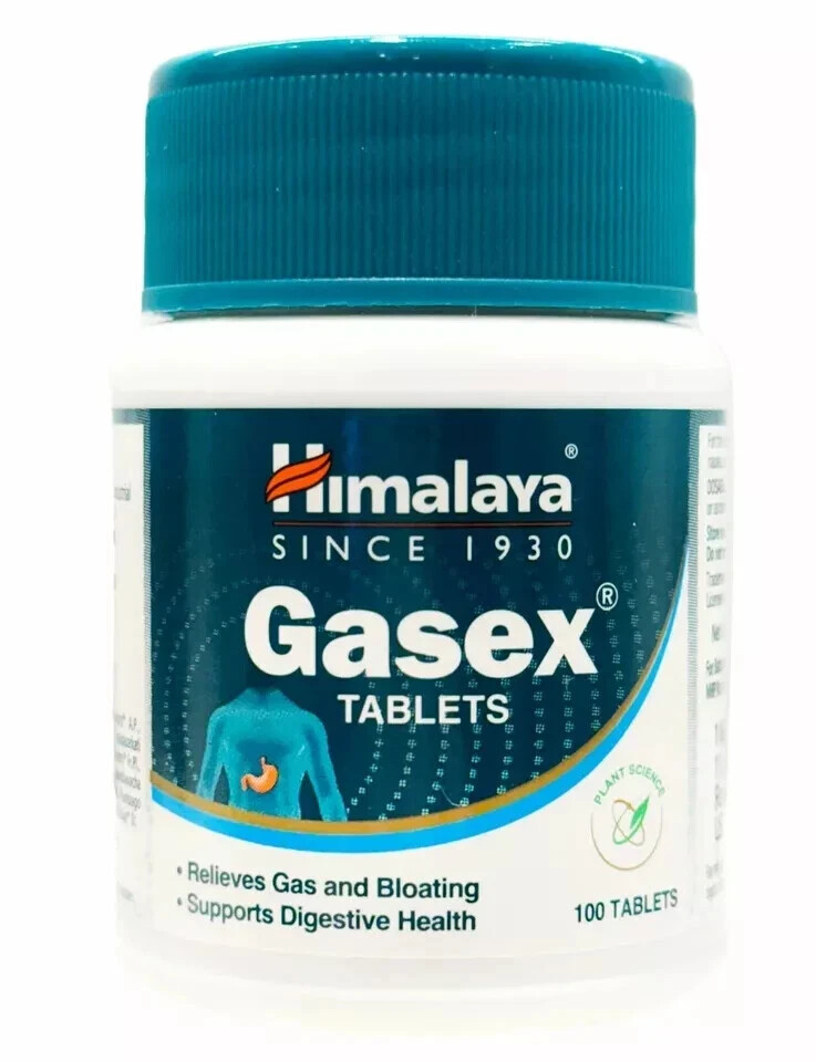 Himalaya Gasex 100 Tabs x5 | Digestive Support | Exp 02/2027 Herbal Remedy