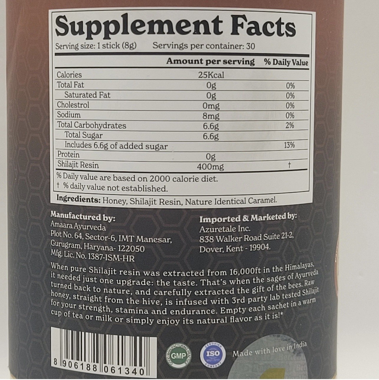Better Alt Pure Himalayan Shilajit CINNAMON Honey STICKS – 30 Sticks BetterAlt