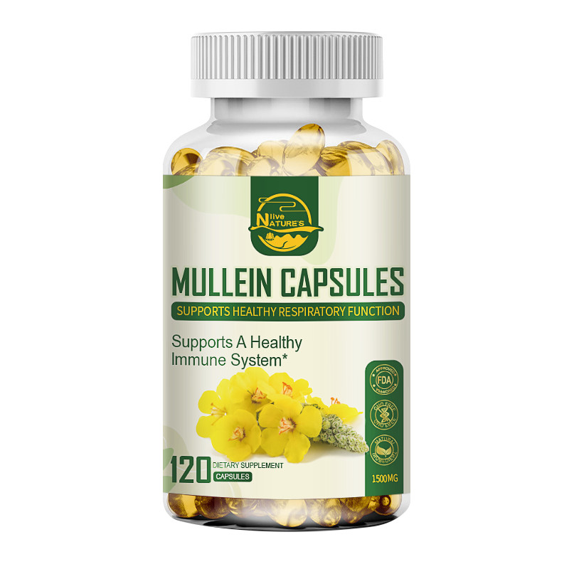 3 X 120 Mullein Leaf Capsule For Lung Cleansing&Detox Herbal Dietary Supplement