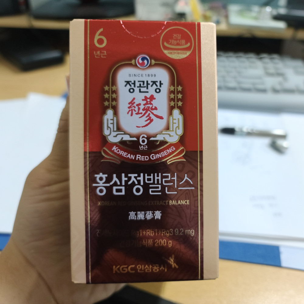 Jung Kwan Jang Red Ginseng Extract Balance 6 Years Korean Panax Honey Jar 200g