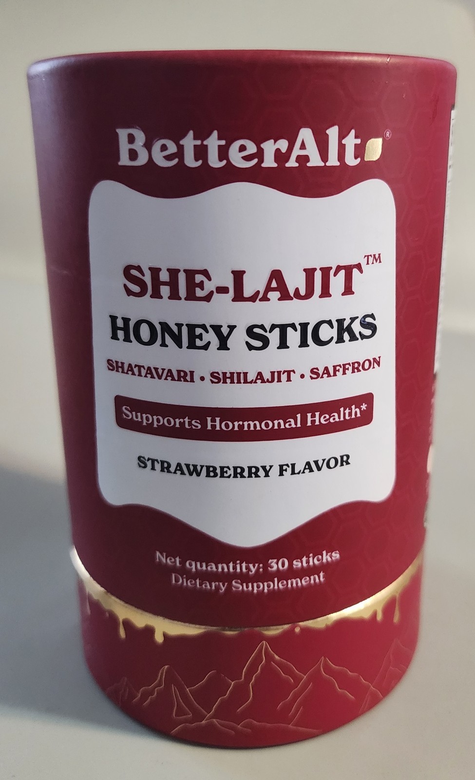 She-Lajit Honey Sticks Strawberry Flavor 30 count