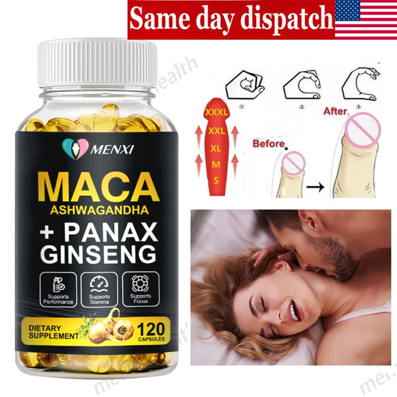 Maca Root Capsules 10000mg, Peruvian Maca Extract for Men&Women 120 Softgels