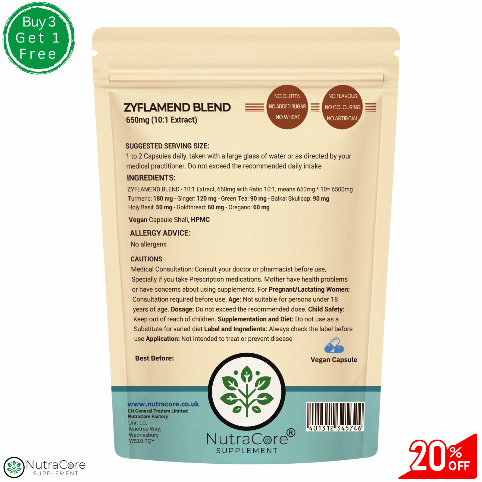 Zyflamend Mix Extract Capsules 6500mg-Supporting Natural & Healthy Joints