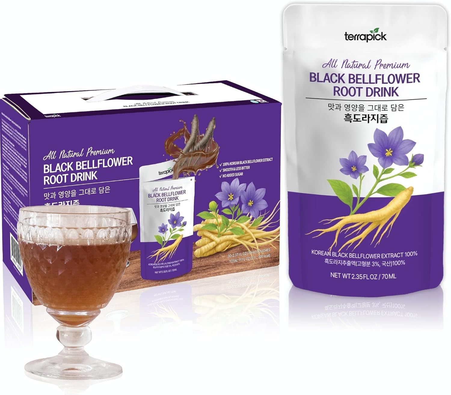 Korean Black Bellflower Extract Premium Root Juice for Lung & Throat Support
