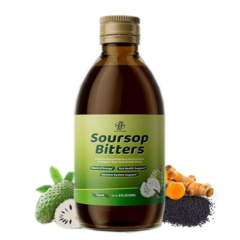 Soursop & Turmeric Detox Living Bitters Vegan/Gluten-Free/Natural 2/8 Fl Oz