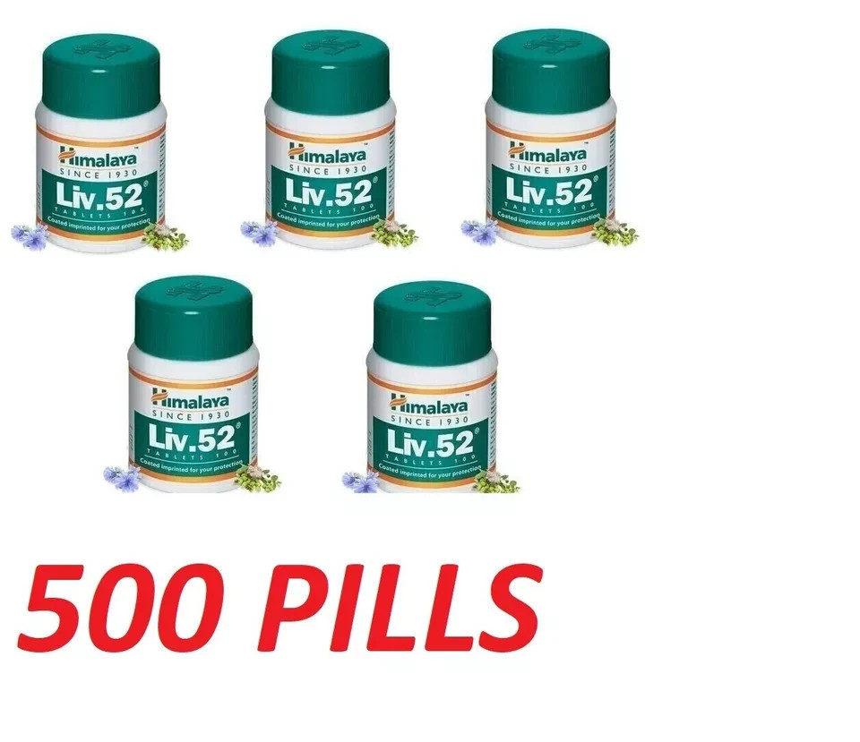 Pack of 5 Bottles LIV52 Free Shipping TOTAL 500 PILLS