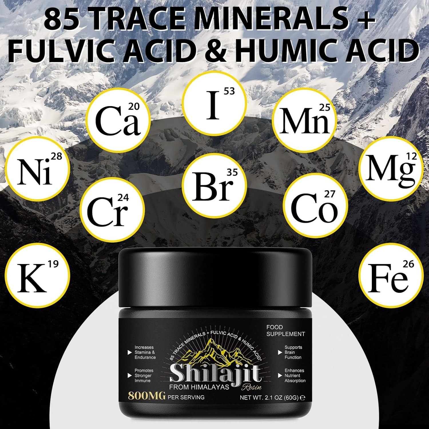 Pure 100% Himalayan Shilajit, Soft Resin, Organic, Extremely Potent, Fulvic Acid