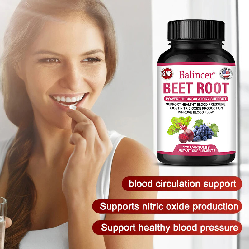 Organic Beet Root Powder Capsule 1050mg per serving Aids in Healthy Circulation