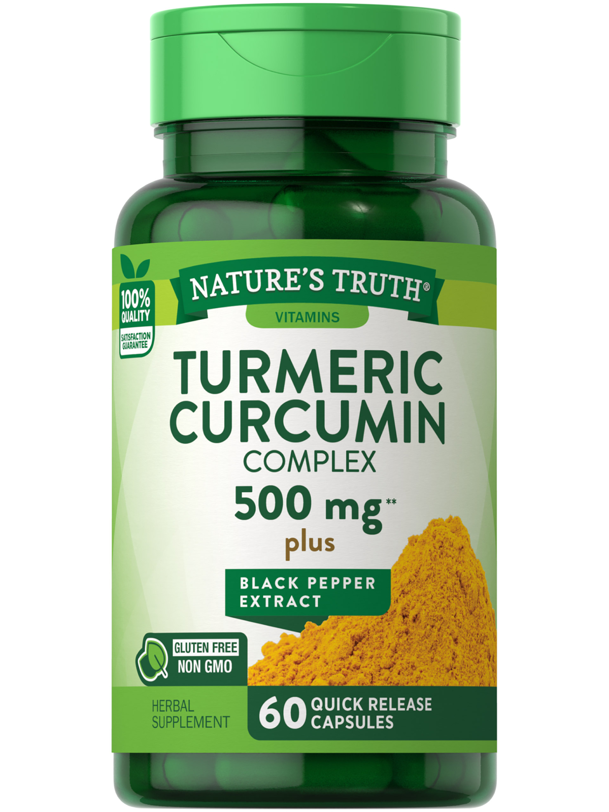 Turmeric Curcumin Complex 500mg | 60 Capsules | Black Pepper | by Nature’s Truth