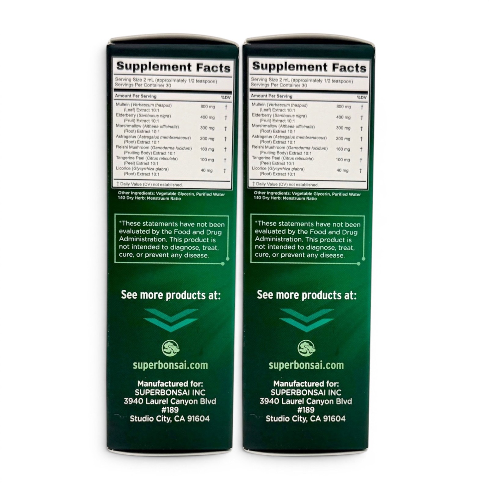Super Lungs Liquid Drops 2oz Daily Lung Cleanse & Support Supplement Set Of 2