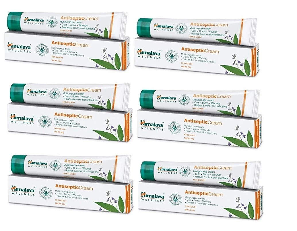 6 packs X Himalaya Herbals Antiseptic Cream 20 Grams Each Free Shipping