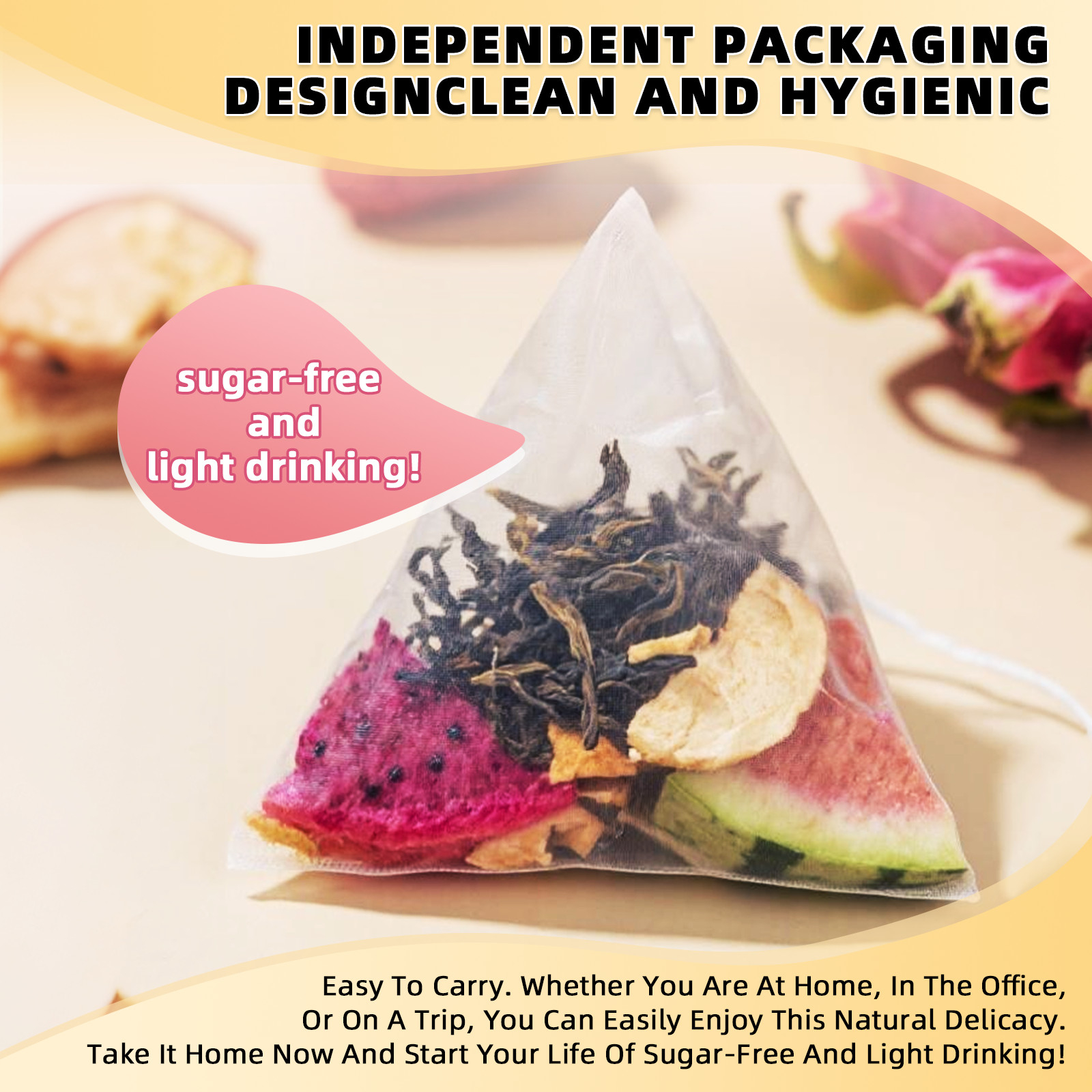 30Pack Oolong Tea Bags Tea &Strawberry,Watermelon, Apple Dragon Fruit