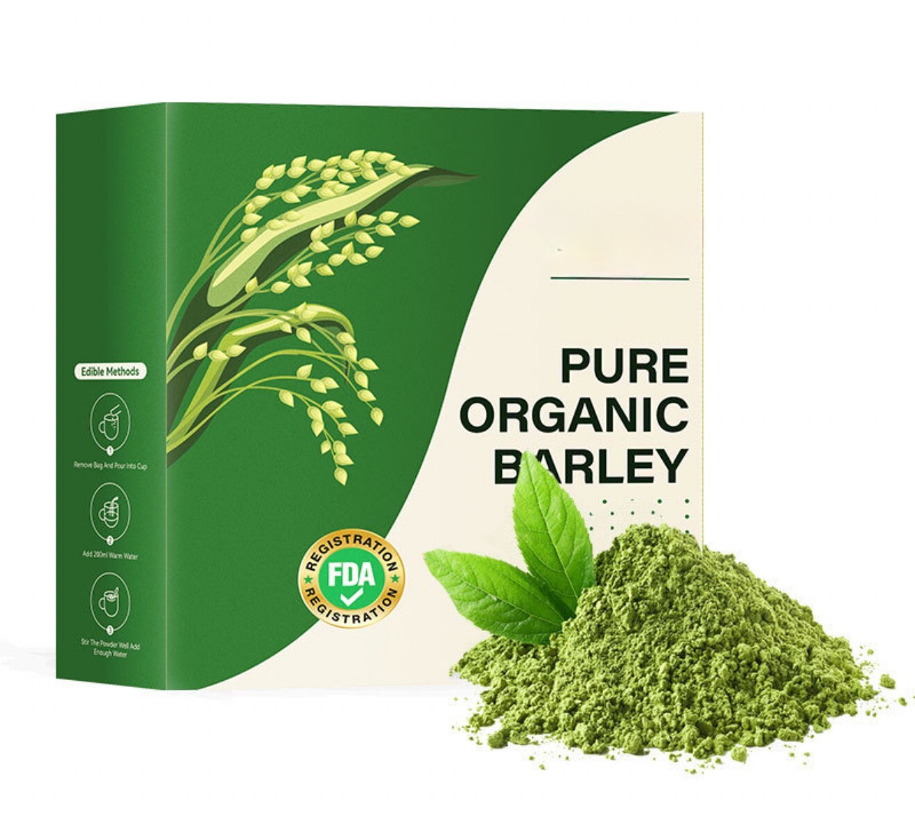 Organic Barley Grass Powder – Green Superfood Powder, Herbal Supplement