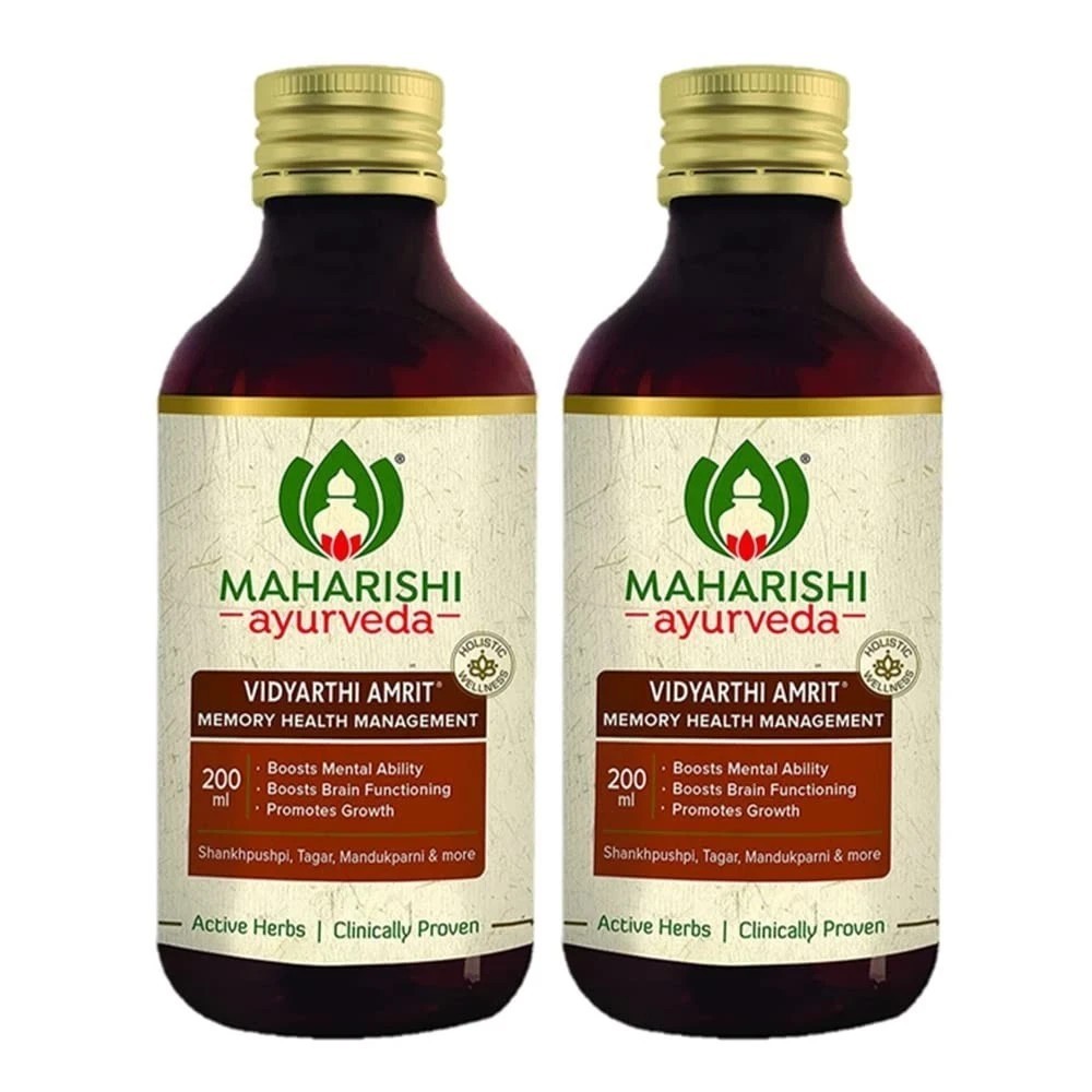 2 x Maharishi Vidyarthi Amrit 200ml – Memory & Concentration Tonic t074