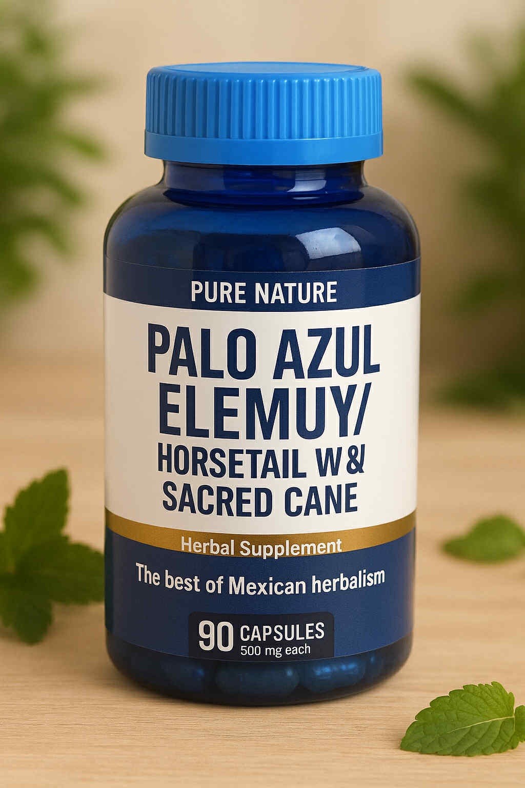 Palo Azul, Elemury, Horsetail & Sacred Cane-Herbal Supplement 90 Capsules 500mg