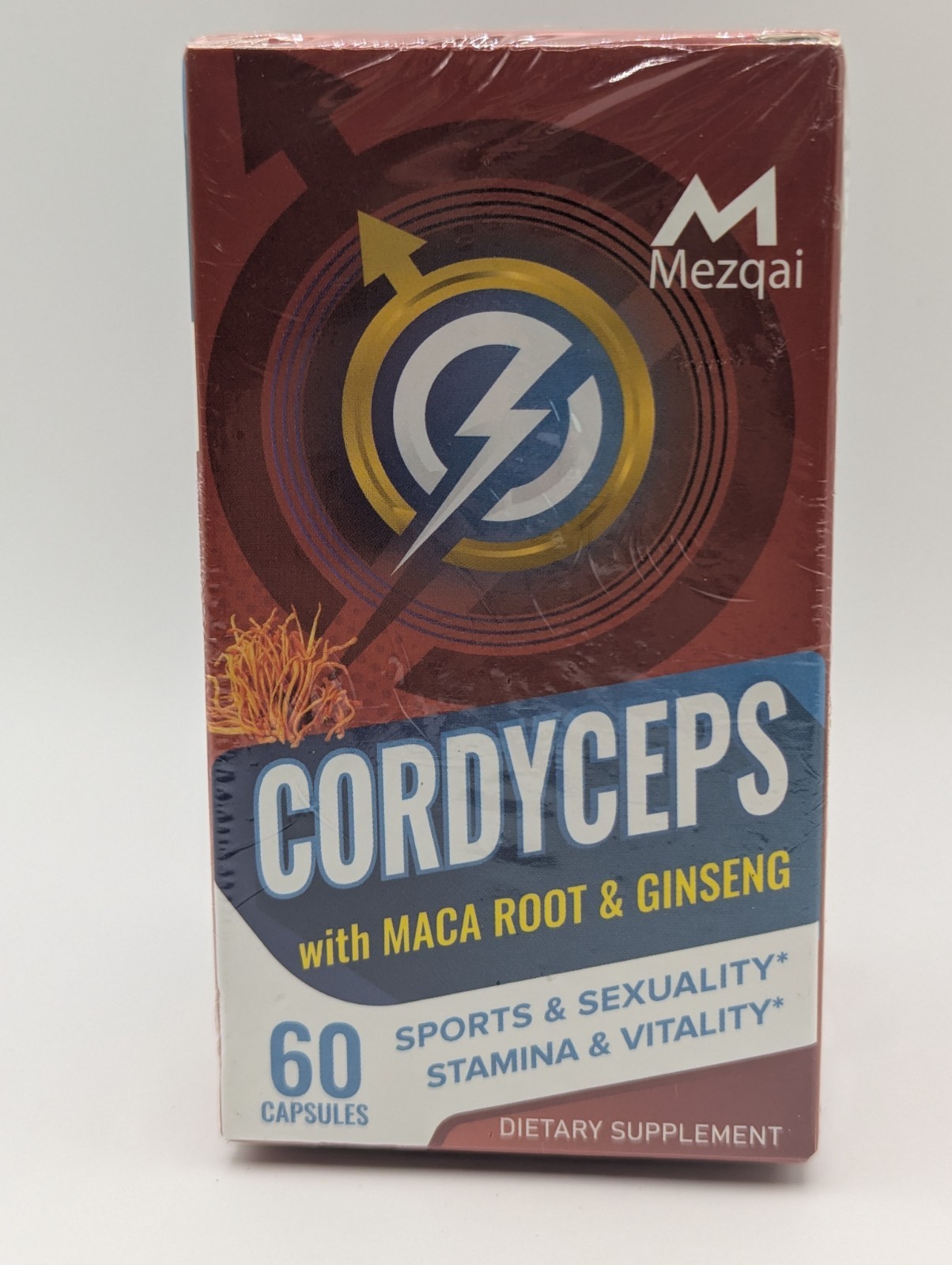 Cordyceps Mushroom Capsules 60ct w/ Maca Root Ginseng Rhodiola B12 Sealed 7/2027