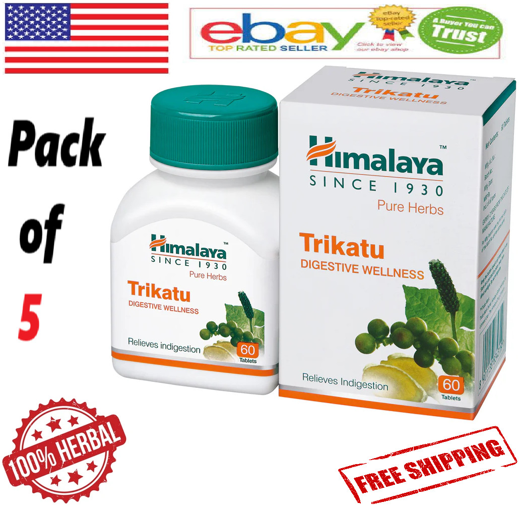 5X TRIKATU Himalaya 60 Tabs Each With Long Expiry & Free Shipping