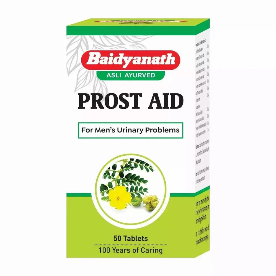 Baidyanath Prostaid Ayurvedic (50 Tabs) With Long Expiry & Free Fast Shipping