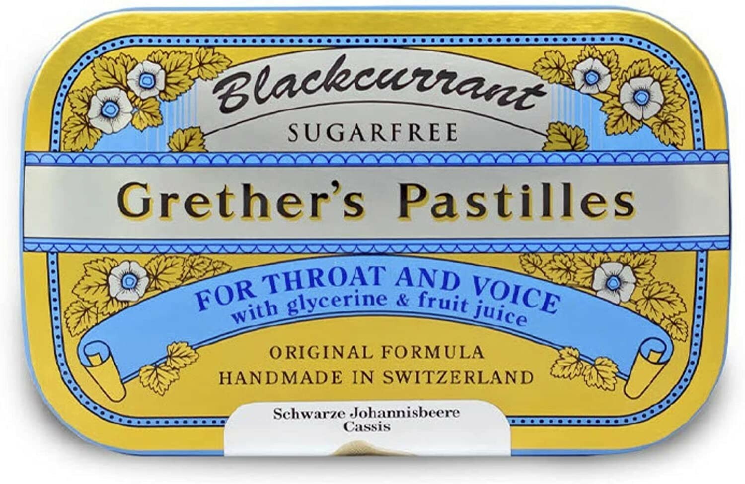 Grether’s Pastilles Blackcurrant Sugar-Free 15 oz. 180 pastilles
