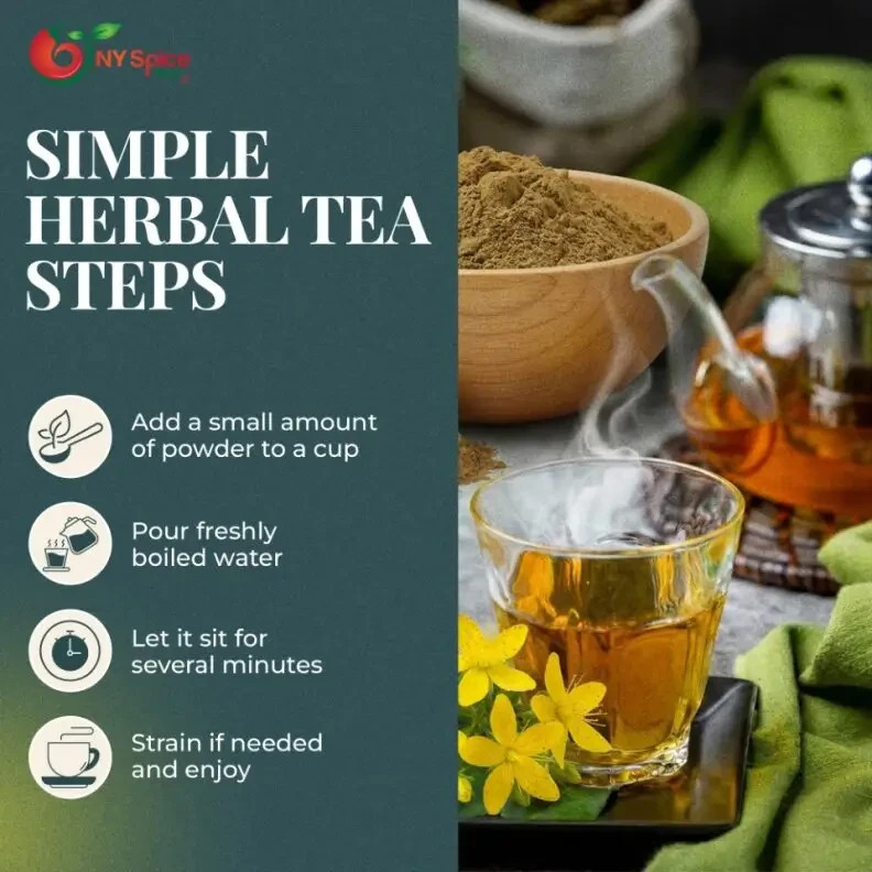 NY Herb Shop St John’s Wort Powder | Bulk Wholesale Herbal Tea Supplement