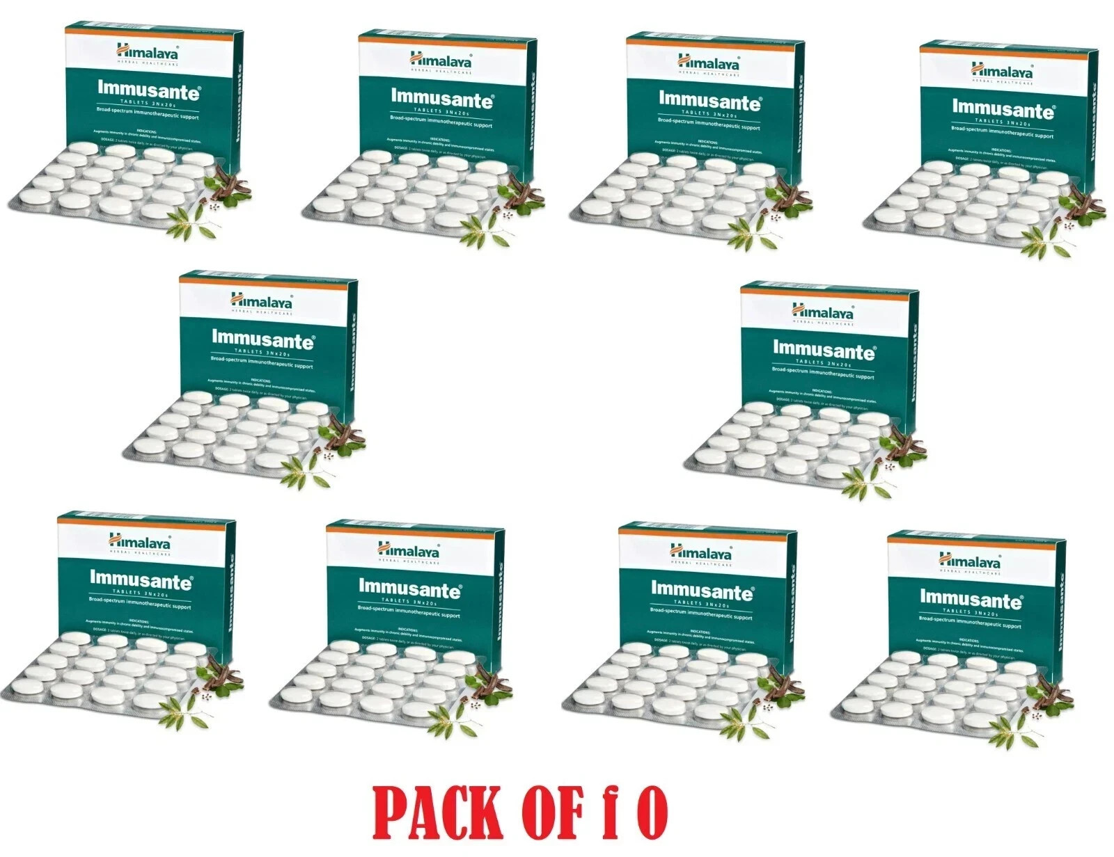 Himalaya ImmuSante Tablets Ayurvedic Herbal Wellness Supplement 60 Tabs x 10